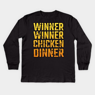 Winner Winner Chicken Dinner Kids Long Sleeve T-Shirt